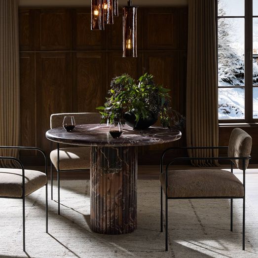 Claudelle Marble Bistro Dining Table (42") by West Elm