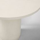 Fluted Outdoor Bistro Table (44") &amp; Ventura Stacking Dining Chairs Set