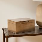 Open Box: Mid-Century Champagne Lacquer Jewelry Box, Petite (5"H)