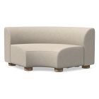 Open Box: Laurent Sectional Wedge - Performance Distressed Velvet Sand, Blonde