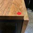Open Box: Box Frame Drop Leaf Extendable Table (24"&ndash;48") - Raw Mango, Dark Bronze