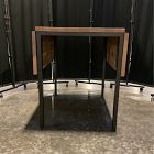 Open Box: Box Frame Drop Leaf Extendable Table (24"&ndash;48") - Raw Mango, Dark Bronze