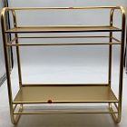 Open Box: Deco Curve Metal Wall Shelf (20" x 22") - Antique Brass