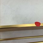 Open Box: Deco Curve Metal Wall Shelf (20" x 22") - Antique Brass