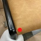 Open Box: Dunham Dining Chair - Ludlow Leather Sesame, Black, Sand Straps
