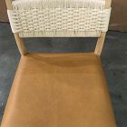 Open Box: Eindhoven Leather Dining Chair - Ludlow Leather Sesame, Blonde