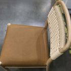 Open Box: Eindhoven Leather Dining Chair - Ludlow Leather Sesame, Blonde