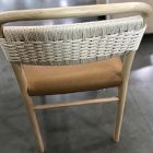 Open Box: Eindhoven Leather Dining Chair - Ludlow Leather Sesame, Blonde