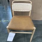 Open Box: Eindhoven Leather Dining Chair - Ludlow Leather Sesame, Blonde