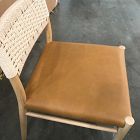 Open Box: Eindhoven Leather Dining Chair - Ludlow Leather Sesame, Blonde