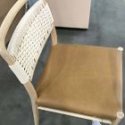 Open Box: Eindhoven Leather Dining Chair - Ludlow Leather Sesame, Blonde