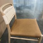 Open Box: Eindhoven Leather Dining Chair - Ludlow Leather Sesame, Blonde