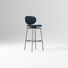 Open Box: Flynn Bar Stool (30") - Performance Velvet Petrol, Dark Bronze
