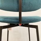 Open Box: Flynn Bar Stool (30") - Performance Velvet Petrol, Dark Bronze
