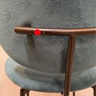Open Box: Flynn Bar Stool (30") - Performance Velvet Petrol, Dark Bronze