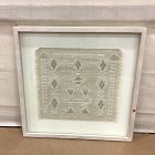 Open Box: Framed Neutral Textile Wall Art (30" x 30") - White
