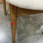 Open Box: Lalia Dining Chair - Performance Distressed Velvet Sand, Blonde