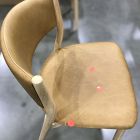 Open Box: Marcus Samuelsson Leather Dining Chair - Ludlow Leather Sesame, Blonde