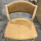 Open Box: Marcus Samuelsson Leather Dining Chair - Ludlow Leather Sesame, Blonde