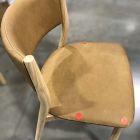 Open Box: Marcus Samuelsson Leather Dining Chair - Ludlow Leather Sesame, Blonde