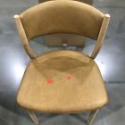 Open Box: Marcus Samuelsson Leather Dining Chair - Ludlow Leather Sesame, Blonde
