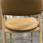 Open Box: Marcus Samuelsson Leather Dining Chair - Ludlow Leather Sesame, Blonde