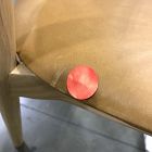 Open Box: Marcus Samuelsson Leather Dining Chair - Ludlow Leather Sesame, Blonde