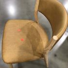 Open Box: Marcus Samuelsson Leather Dining Chair - Ludlow Leather Sesame, Blonde