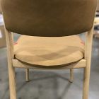 Open Box: Marcus Samuelsson Leather Dining Chair - Ludlow Leather Sesame, Blonde