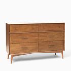 Open Box: Mid-Century 6-Drawer Dresser (56") - Acorn