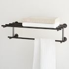 Open Box: Modern Overhang Bathroom Rail Shelf - Matte Black