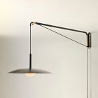Open Box: Piero Plug-In Sconce (20") - Matte Black/Antique Brass