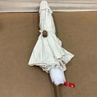 Open Box: Round Outdoor Umbrella w/ Wood Pole (9') - Driftwood Pole And Natural Canopy