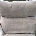 Open Box: Stuart Sling Chair -  Performance Chenille Crossweave Sand, Polished Stainless Steel