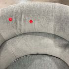 Open Box: Viv Swivel Chair - Performance Distressed Velvet Denim Blue