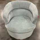 Open Box: Viv Swivel Chair - Performance Distressed Velvet Denim Blue
