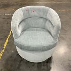Open Box: Viv Swivel Chair - Performance Distressed Velvet Denim Blue