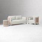 Porto Aluminum Outdoor Sofa (75"), Lounge Chair &amp; Side Table (18")