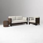 Porto Aluminum Outdoor Sofa (75"), Lounge Chair &amp; Side Table (18")