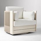 Porto Aluminum Outdoor Swivel Chair &amp; Side Table (18")