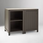 Portside Aluminum Outdoor Kitchen 1-Door Cabinet &amp; Open Shelves Cabinet