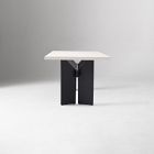 Rockport Outdoor Concrete Aluminum Dining Table (72")