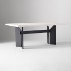 Rockport Outdoor Concrete Aluminum Dining Table (72")