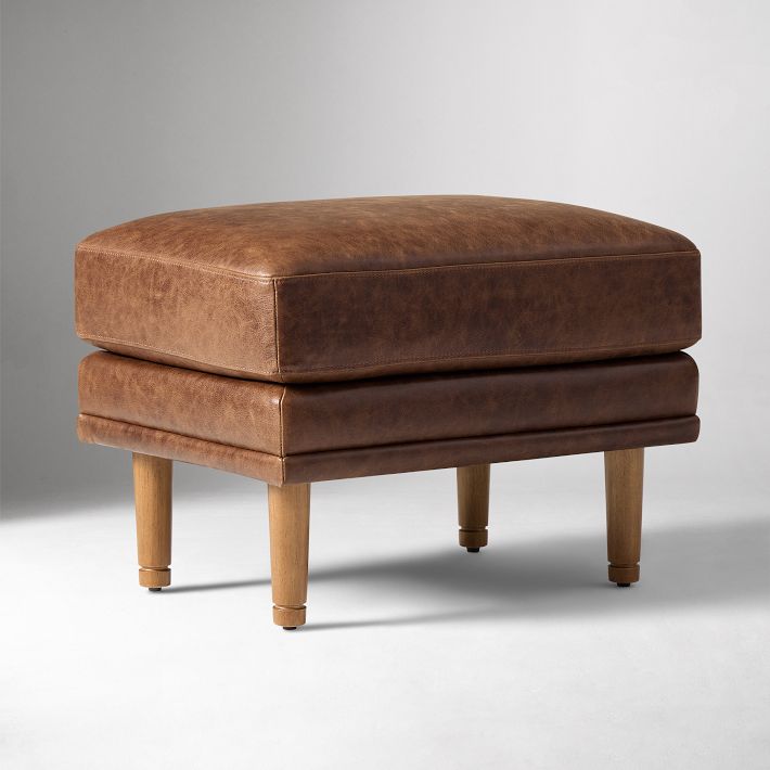 Marcel Leather Chair Ottoman – Modern Comfort | West Elm