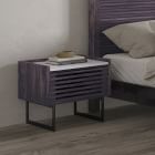 Nagle Cutout Mango Wood &amp; Marble Nightstand (22")