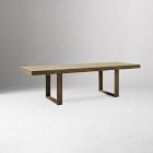Portside Wood Outdoor Extendable Dining Table (76.5"&ndash;106"), Benches &amp; Stacking Chairs Set