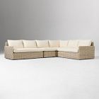 Westport Wicker Slim Profile Outdoor 4-Piece L-Shaped Sectional (126")