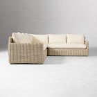Westport Wicker Slim Profile Outdoor 4-Piece L-Shaped Sectional (126")