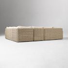 Westport Wicker Slim Profile Outdoor 4-Piece L-Shaped Sectional (126")