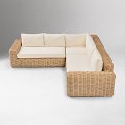 Westport Wicker Outdoor 3-Piece L-Shaped Sectional (108")